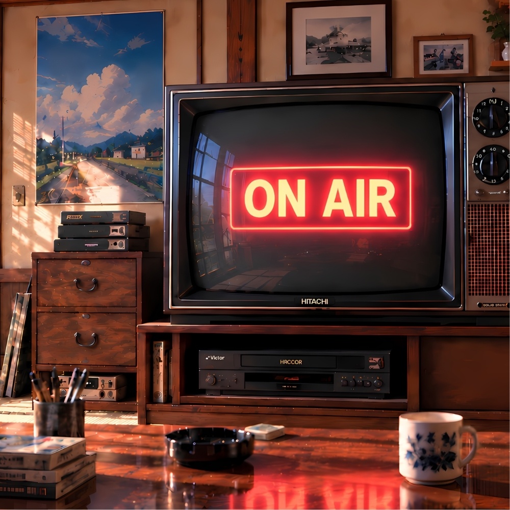 ブラウン管テレビ部屋背景セット