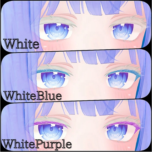 【萌 moe】まつ毛と舌カラーテクスチャ / Eyeline & tongue Texture