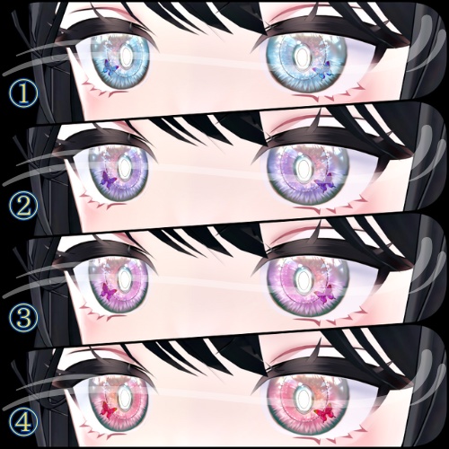 【ビナア -Binah-】しーくれっとがあでんアイテクスチャ+グラデ目テクスチャ【8色】/ eye texture