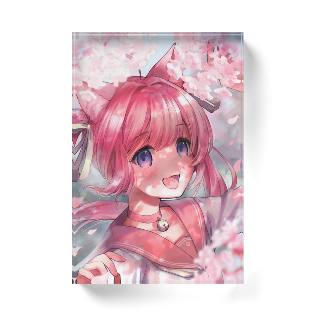 さっちゃん桜アクリルブロック