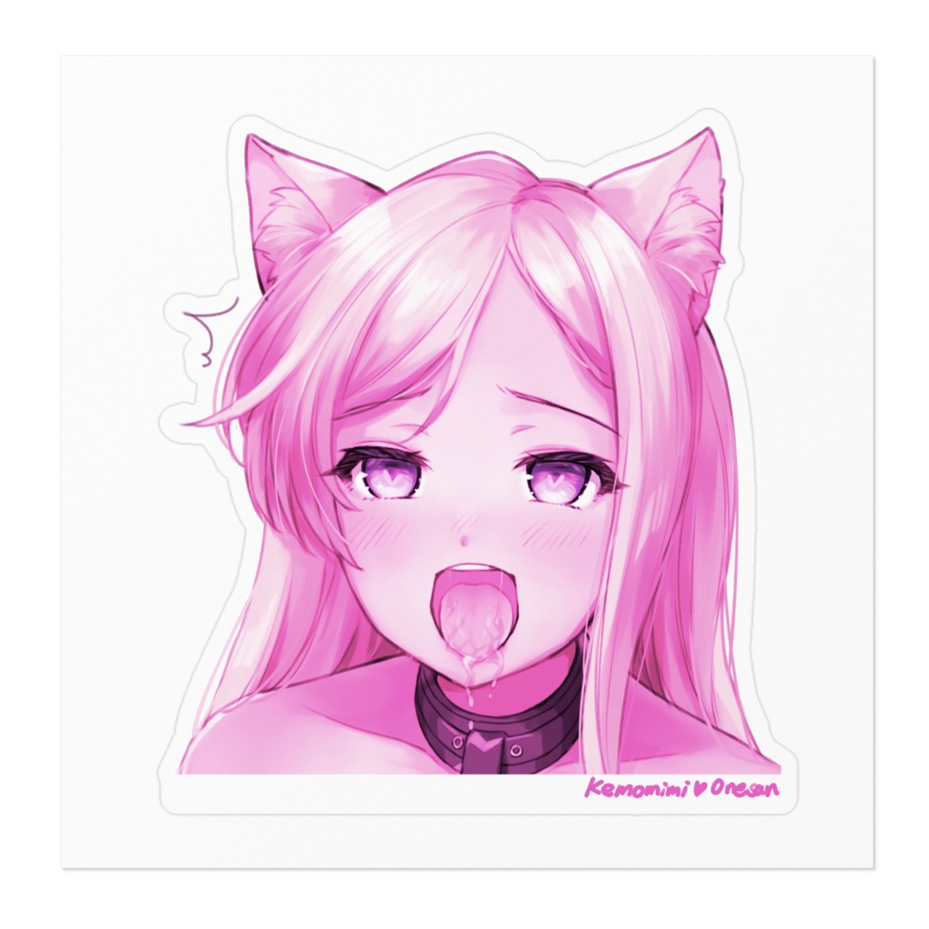 ケモミミお姉さんアヘ顔ステッカー