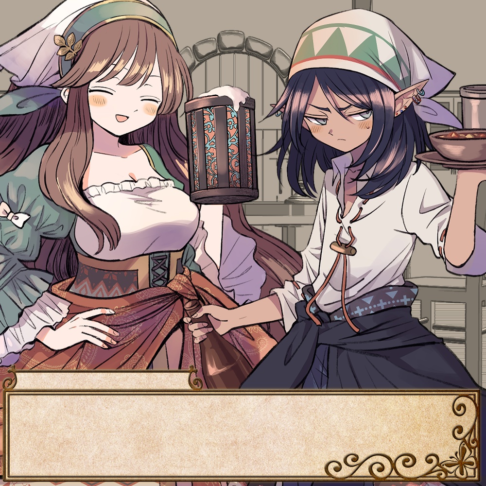 【立ち絵素材】ファンタジー酒場風立ち絵セット【ゲーム・TRPGなど】