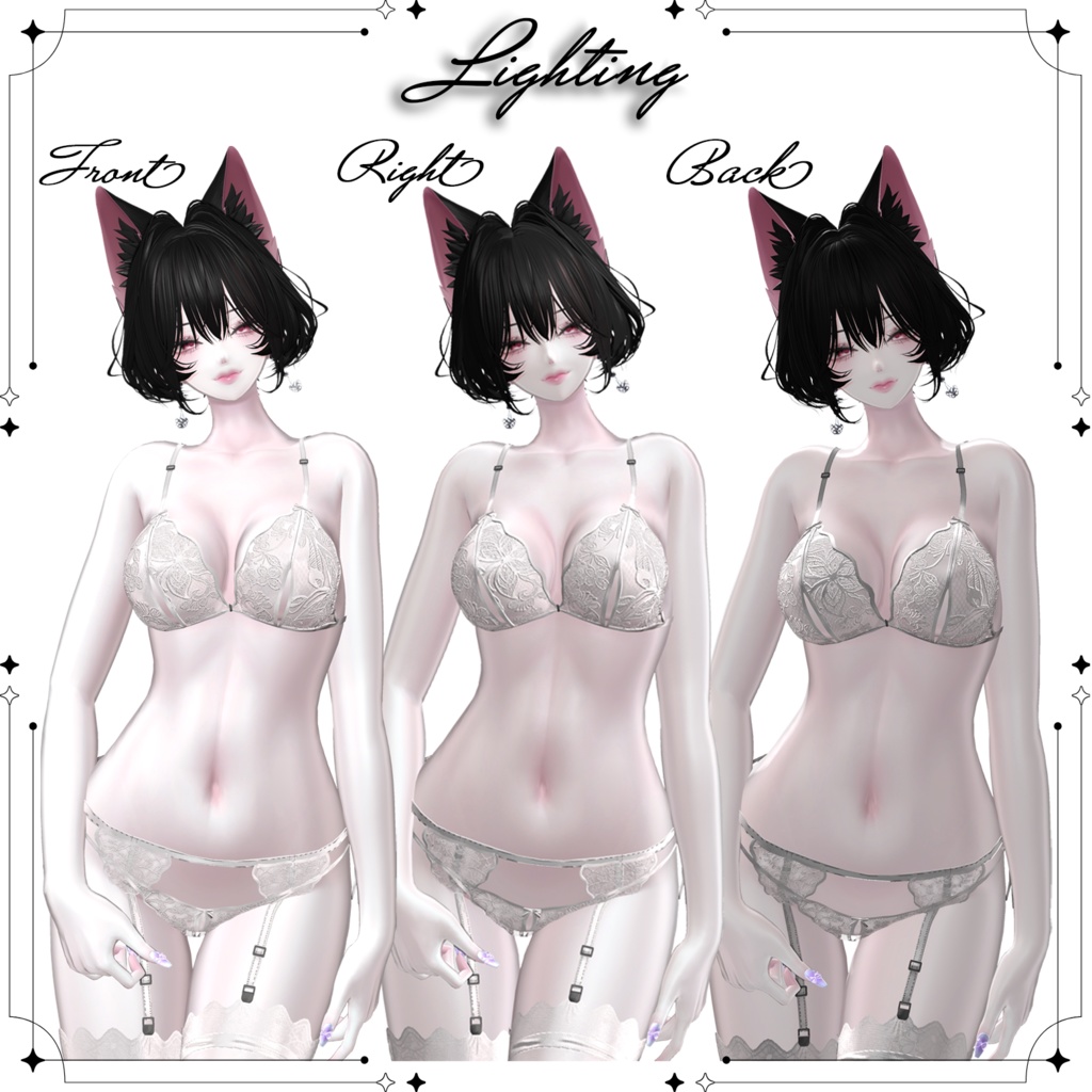 【WhitePink skin】Poiyomi MaterialSet