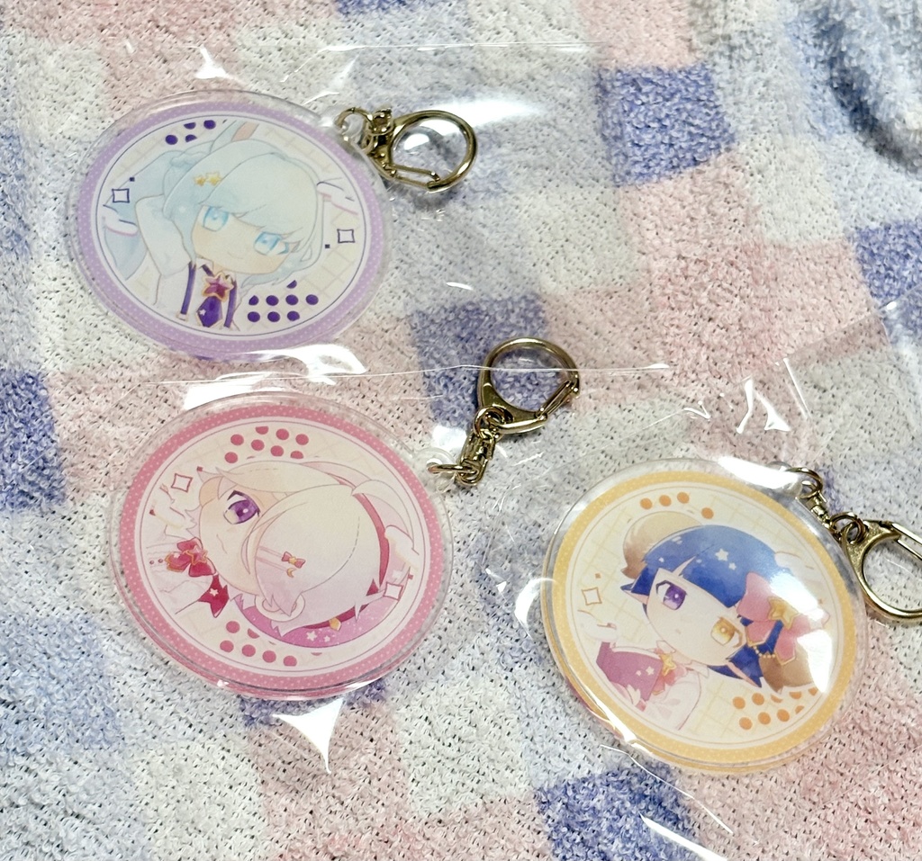 円形アクリルキーホルダー