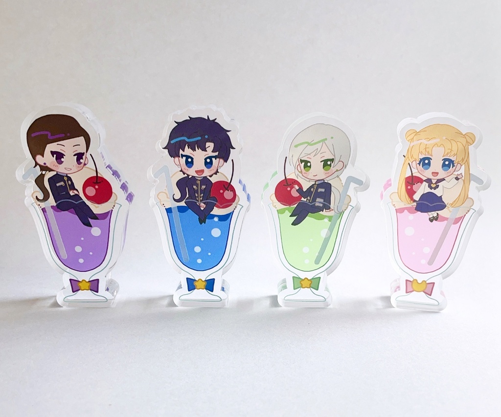 スリーライツ&うさぎ アクリルミニブロック