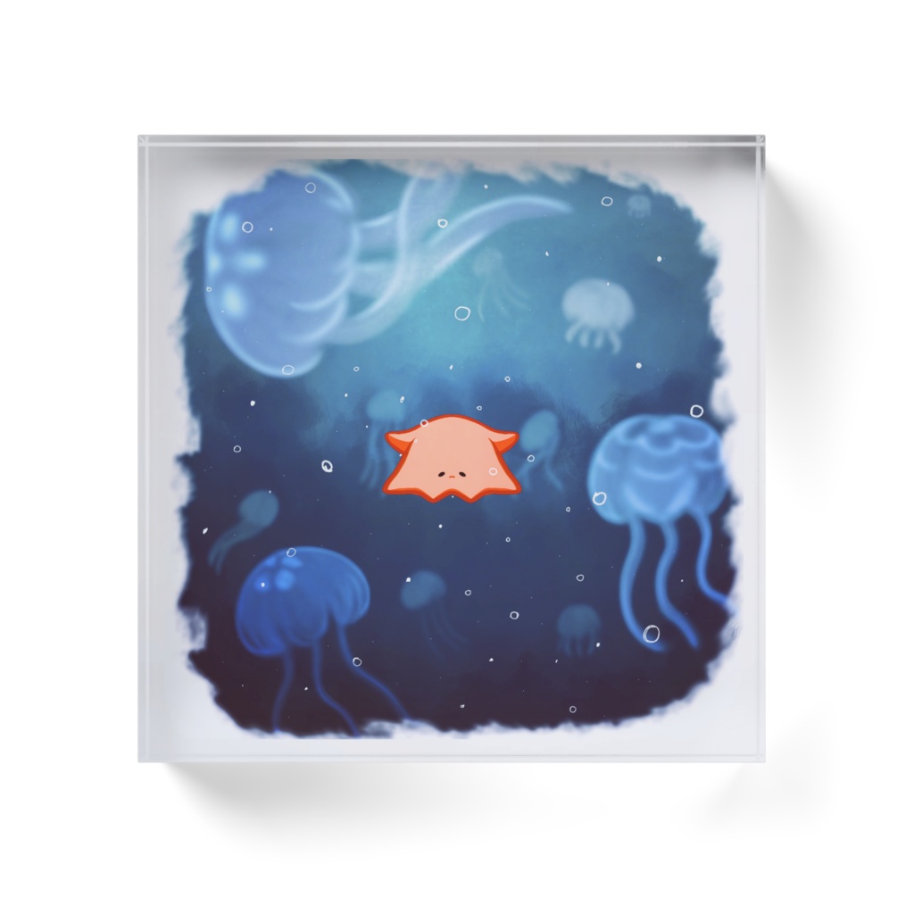 面倒ダコとクラゲのアクリルブロック