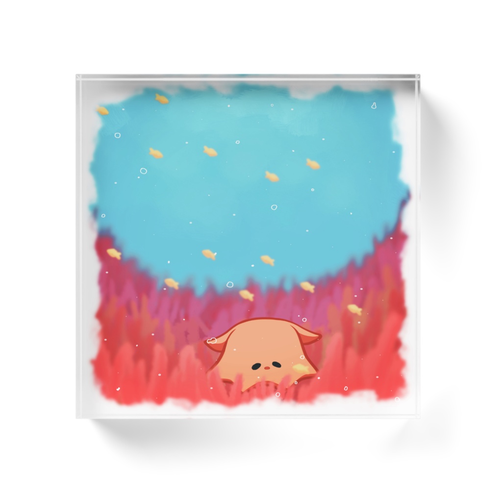 面倒ダコと珊瑚のアクリルブロック