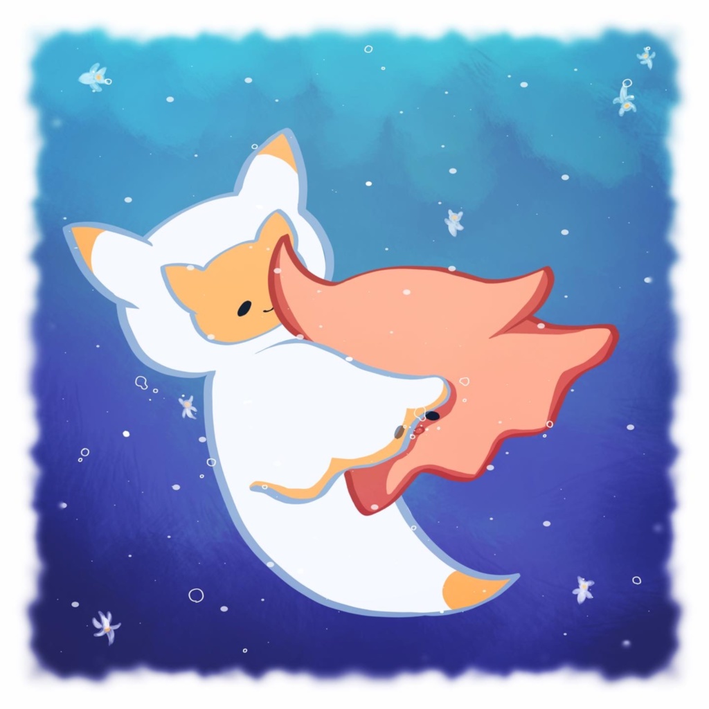 深海天使ちゃんと面倒ダコのアクリルブロック