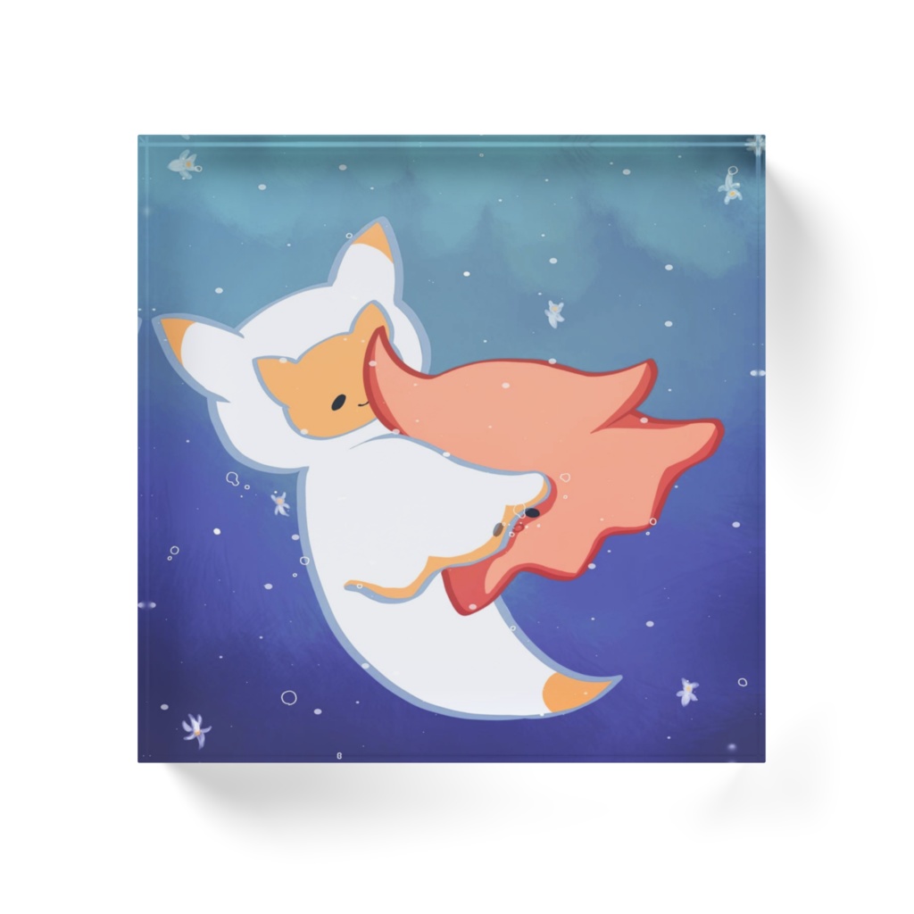 深海天使ちゃんと面倒ダコのアクリルブロック