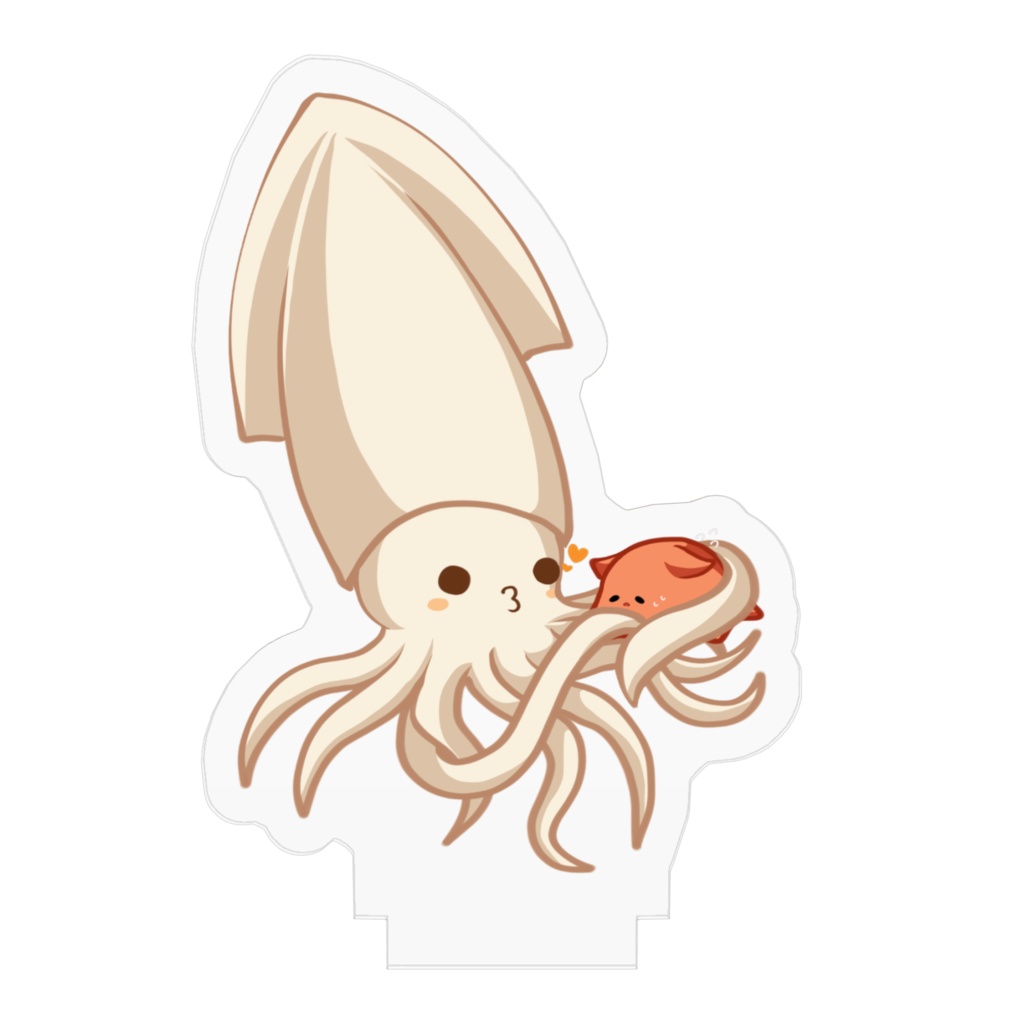 イカに絡まれる面倒ダコアクリルフィギュア