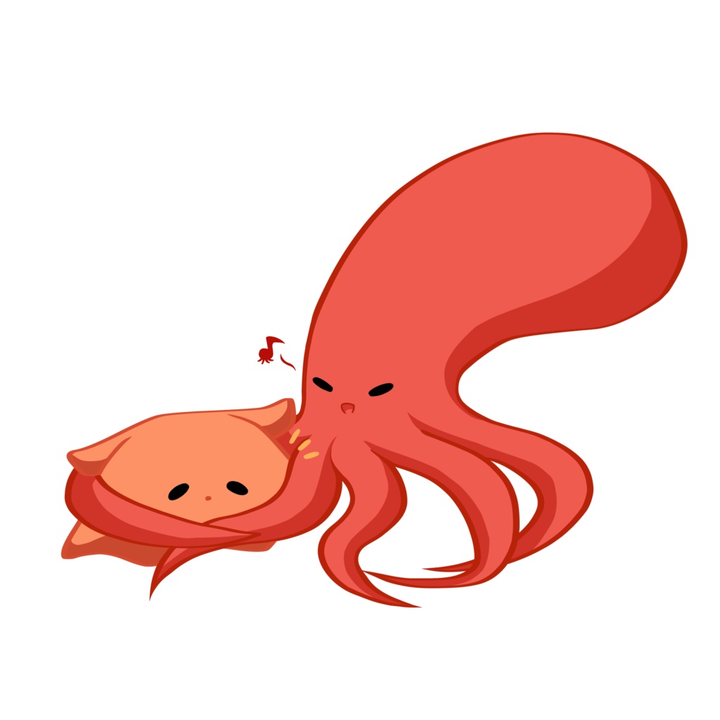 タコに絡まれる面倒ダコアクリルキーホルダー