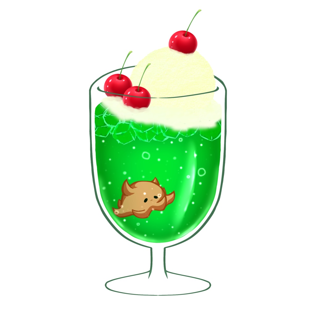 面倒ダコのメロンソーダアクリルフィギュア