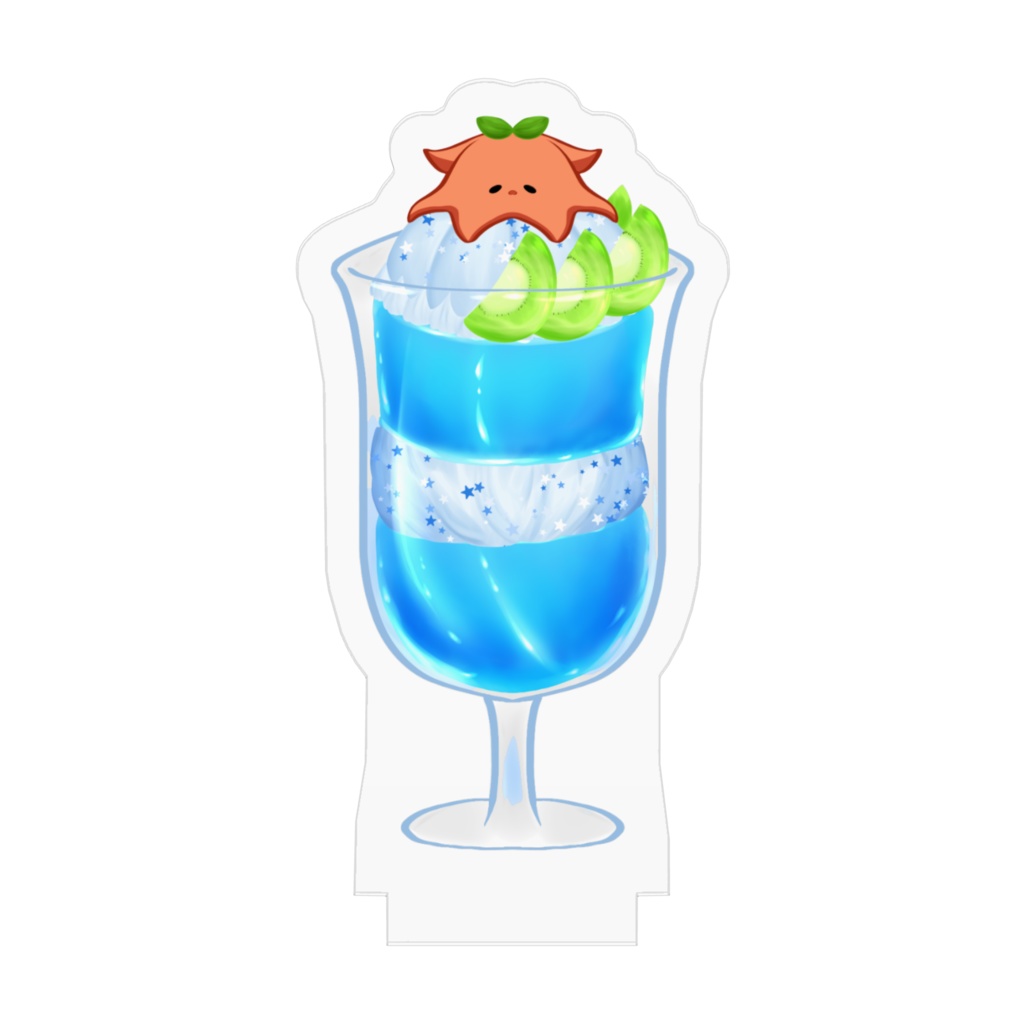 ゼリーパフェと面倒ダコのアクリルフィギュア