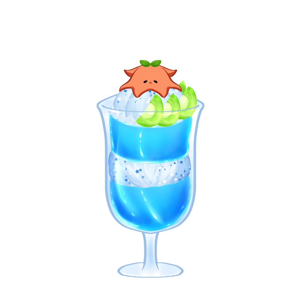 ゼリーパフェと面倒ダコのアクリルフィギュア