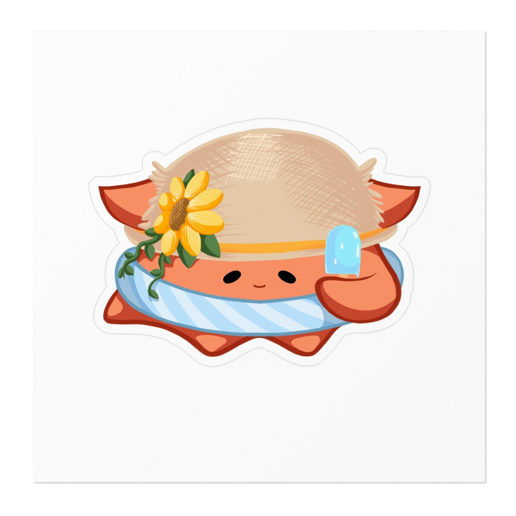 夏っぽい面倒ダコステッカー