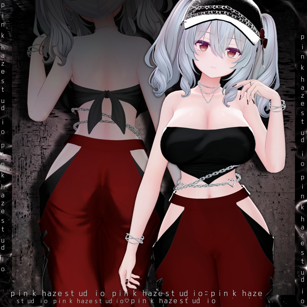 10 アバター対応 💎『Zero Black Fit Training』💎+ Hair