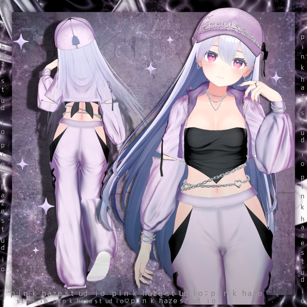 10 アバター対応 💎『Zero Black Fit Training』💎+ Hair