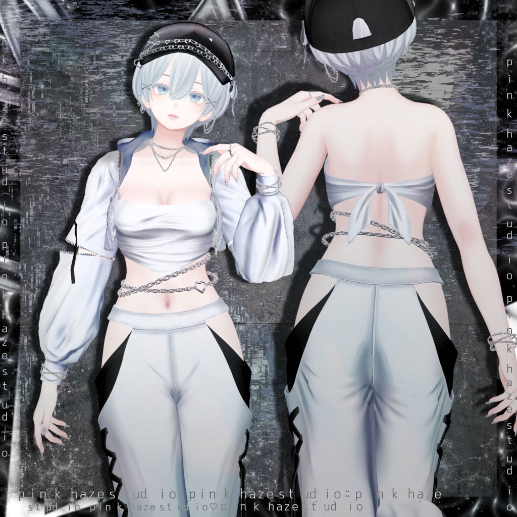 10 アバター対応 💎『Zero Black Fit Training』💎+ Hair