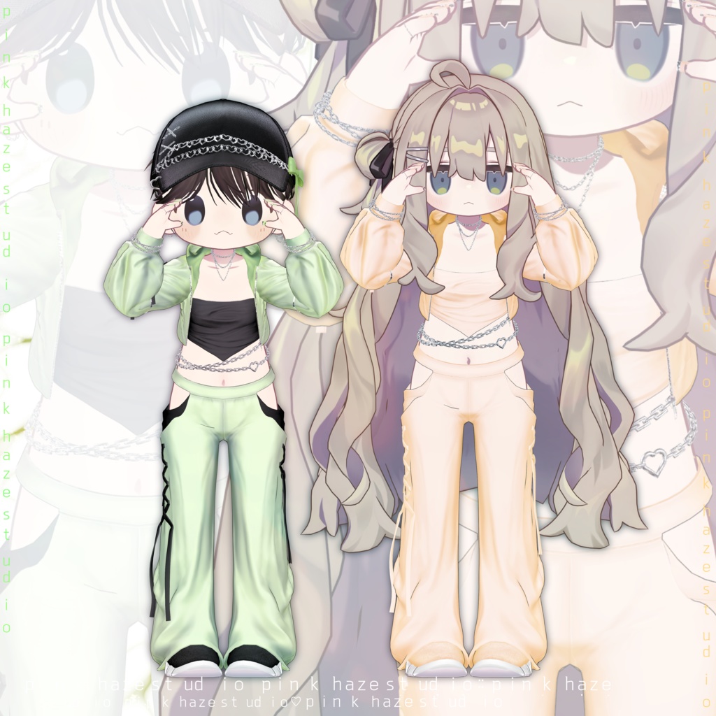 10 アバター対応 💎『Zero Black Fit Training』💎+ Hair