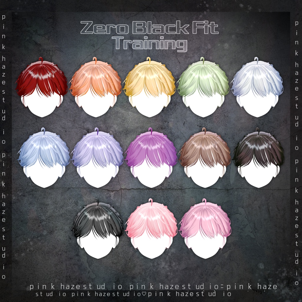 10 アバター対応 💎『Zero Black Fit Training』💎+ Hair