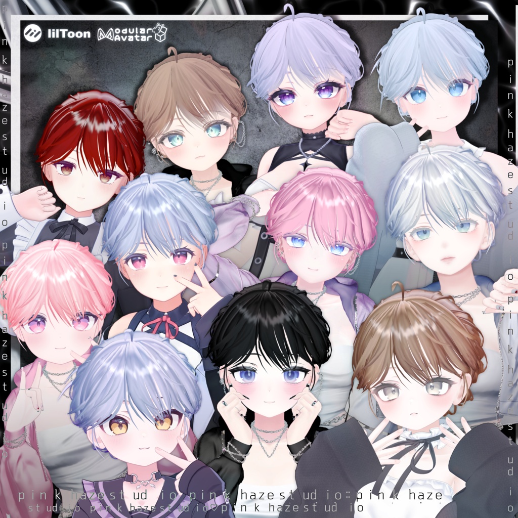 10 アバター対応 💎『Zero Black Fit Training』💎+ Hair