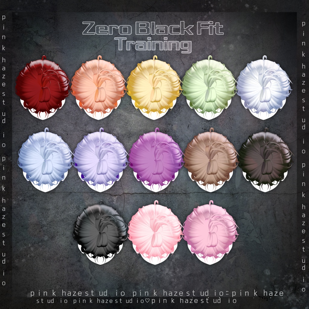 10 アバター対応 💎『Zero Black Fit Training』💎+ Hair