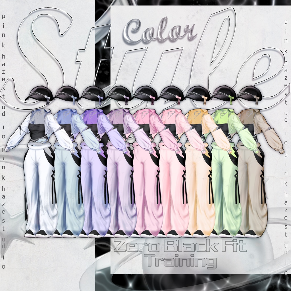 10 アバター対応 💎『Zero Black Fit Training』💎+ Hair