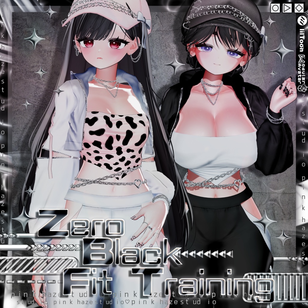 10 アバター対応 💎『Zero Black Fit Training』💎+ Hair