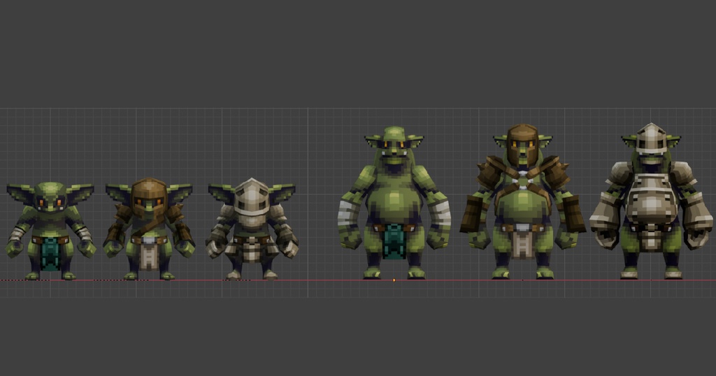 LowPolyPixelGoblin(旧:ローレゾモデル[Goblin)
