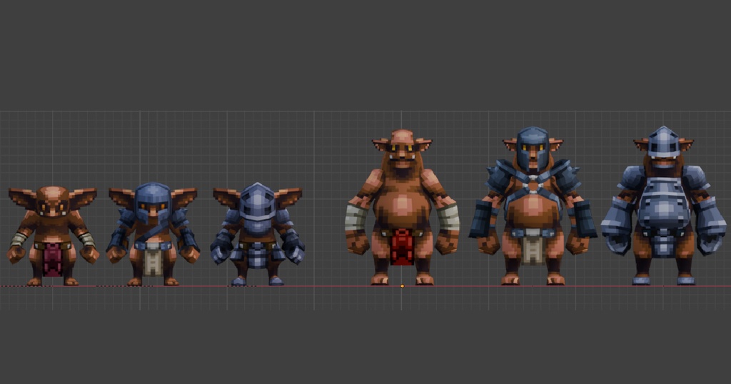 LowPolyPixelGoblin(旧:ローレゾモデル[Goblin)