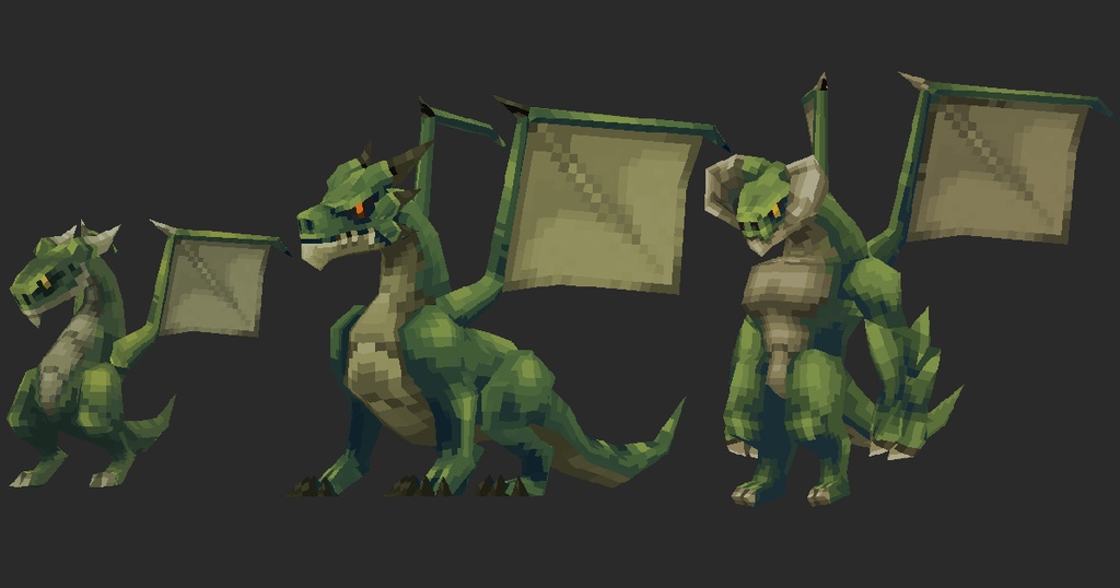 LowPolyPixelDragon