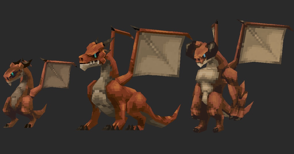 LowPolyPixelDragon