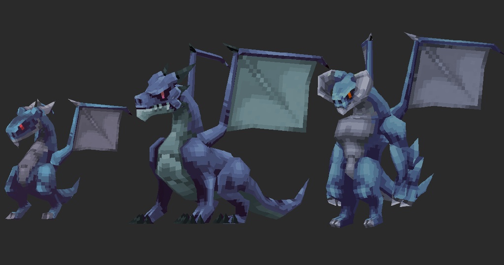LowPolyPixelDragon