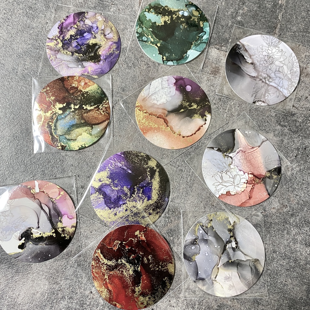 Alcohol Ink Art 原画ステッカー