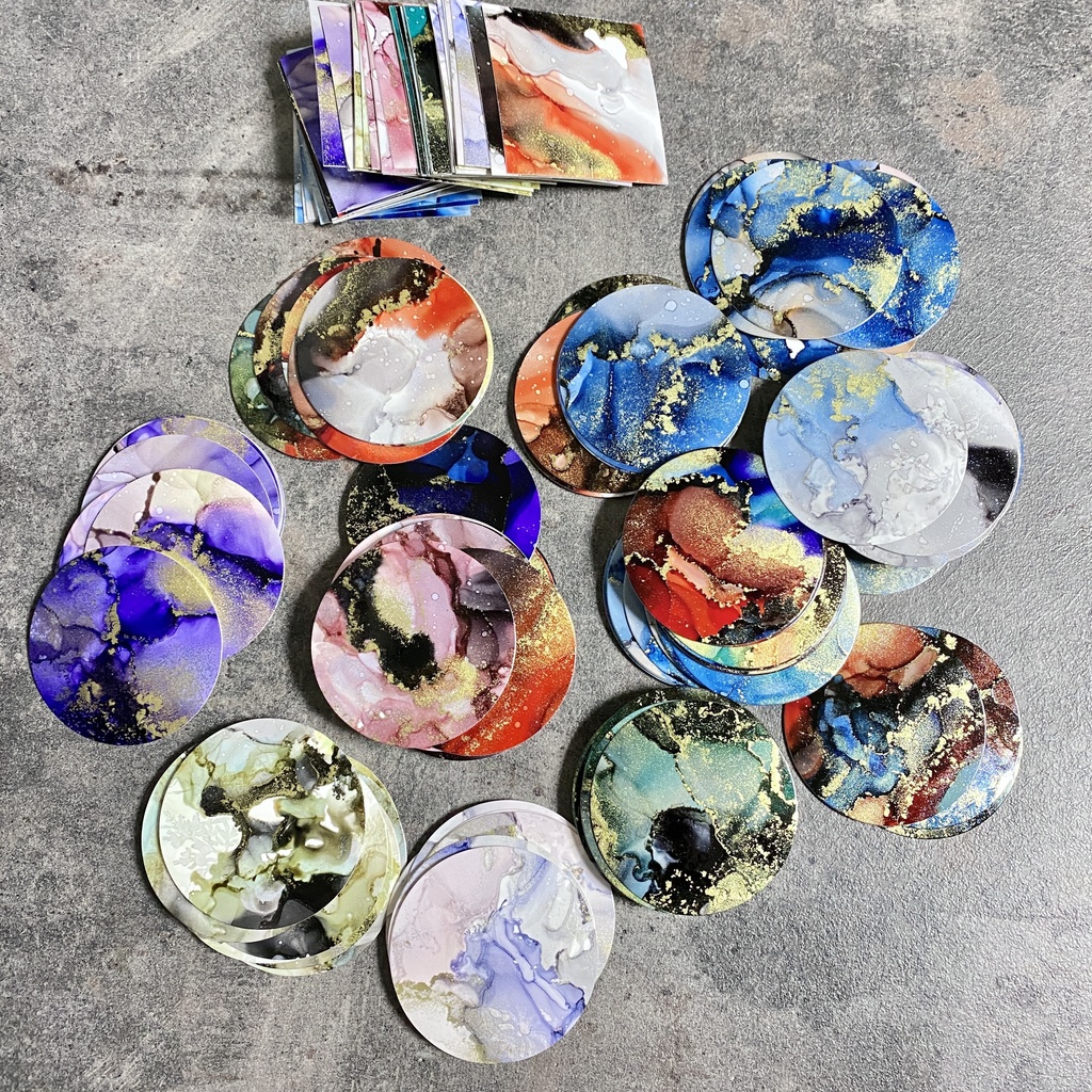 Alcohol Ink Art 原画ステッカー