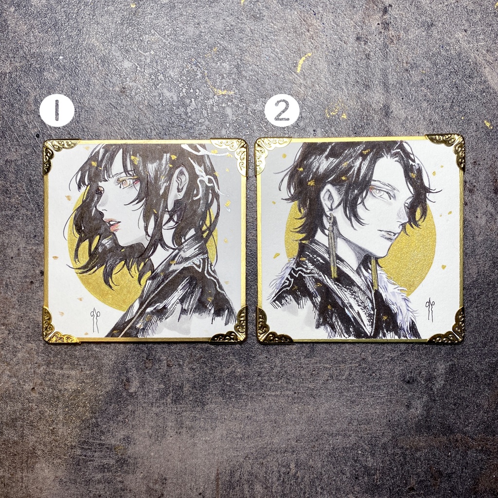 豆色紙ドローイング