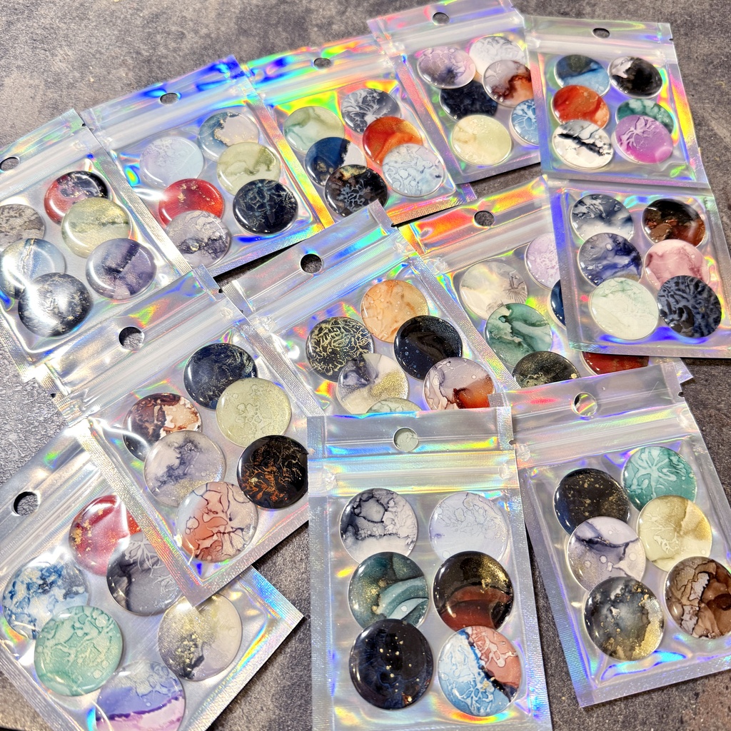 Alcohol Ink Art 立体 原画ステッカー