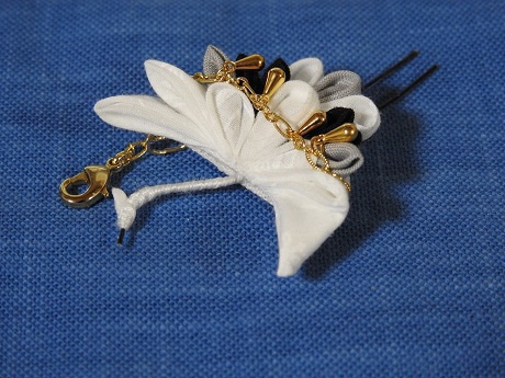 つまみ細工鳥チャーム 鶴丸国永Ver.