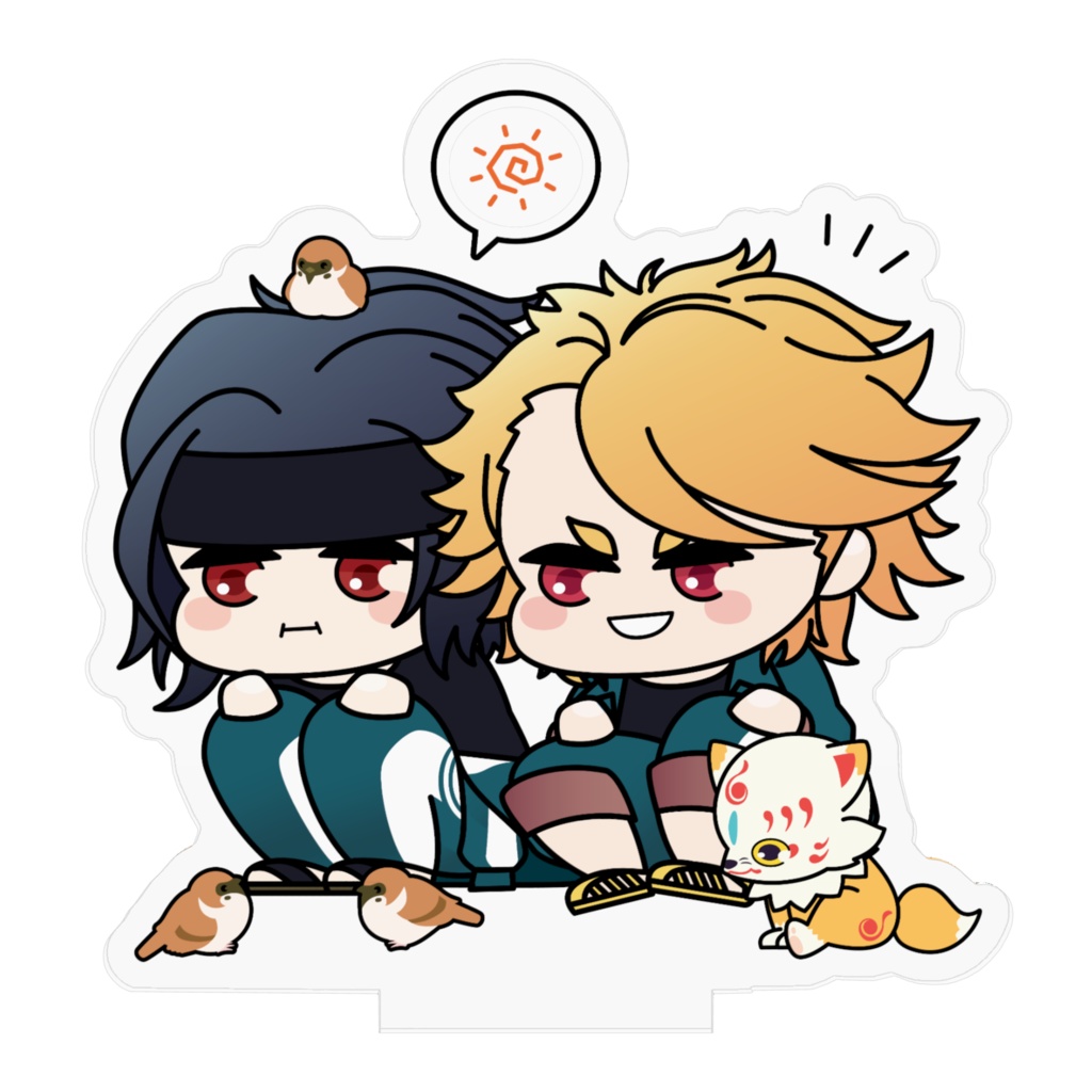 刀剣乱舞 三池兄弟&こんのすけ アクリルフィギュア