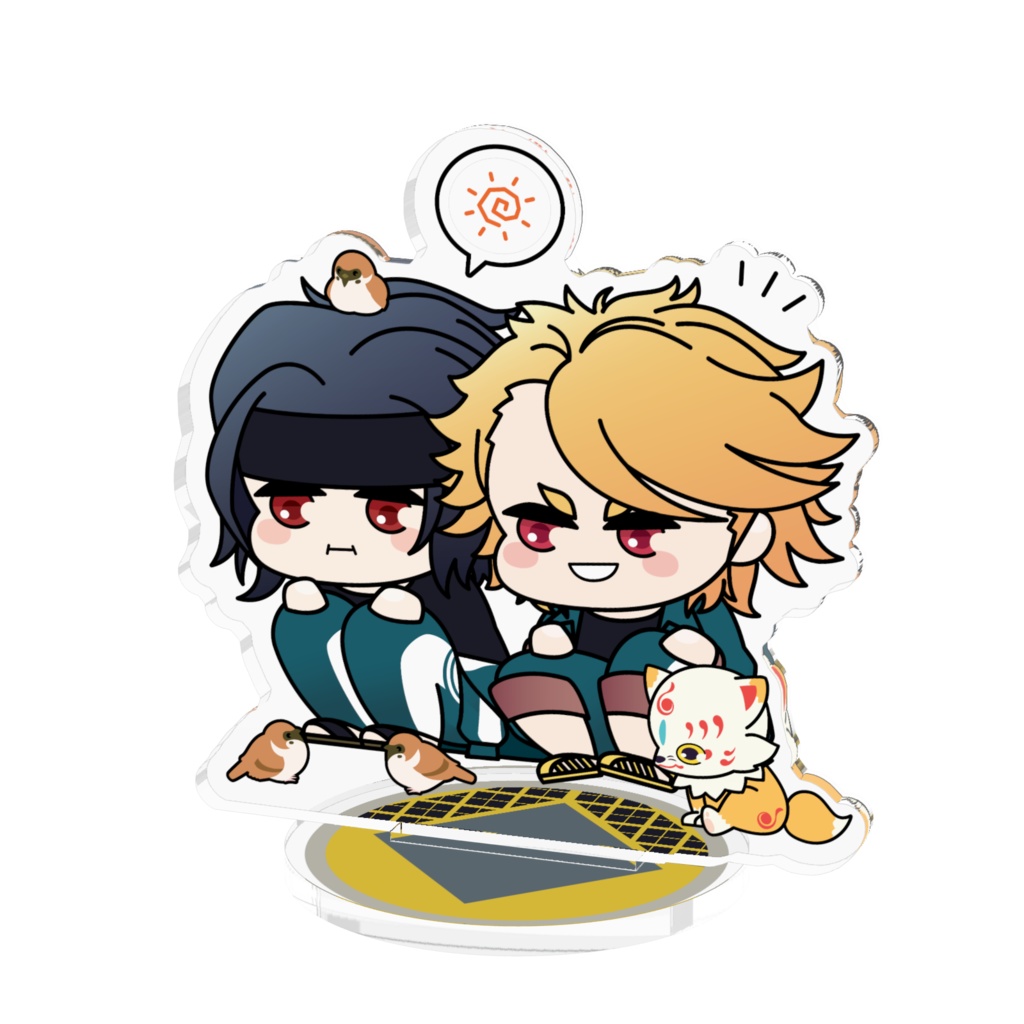 刀剣乱舞 三池兄弟&こんのすけ アクリルフィギュア