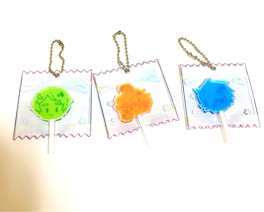 フルスコア ペロペロキャンディ風アクリルキーホルダー