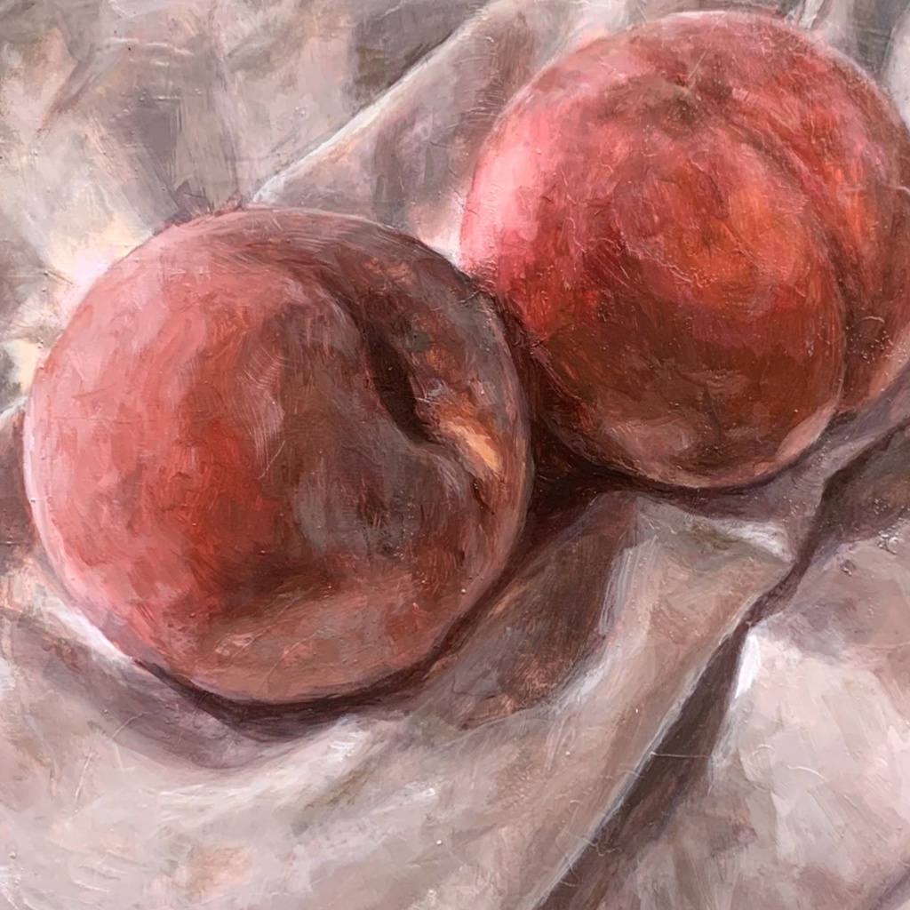 油絵 原画 桃