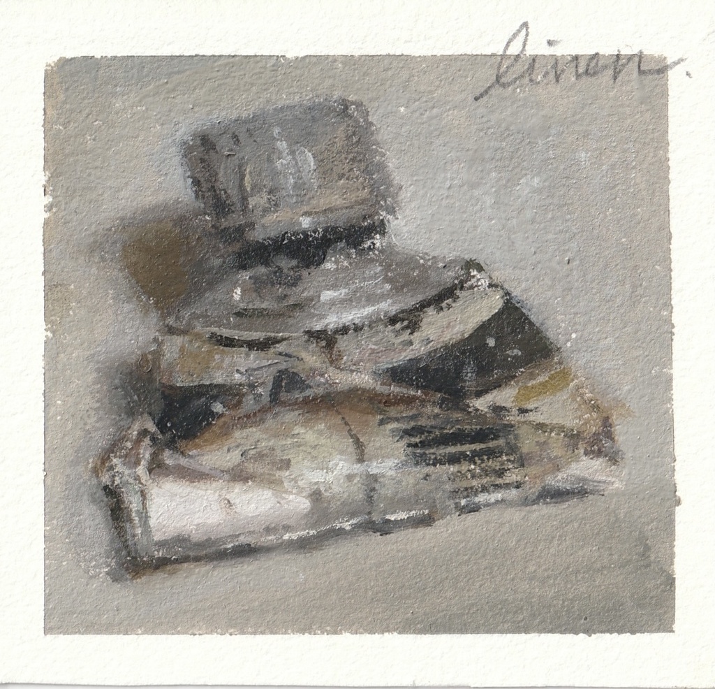 油絵 原画 グレーの絵の具