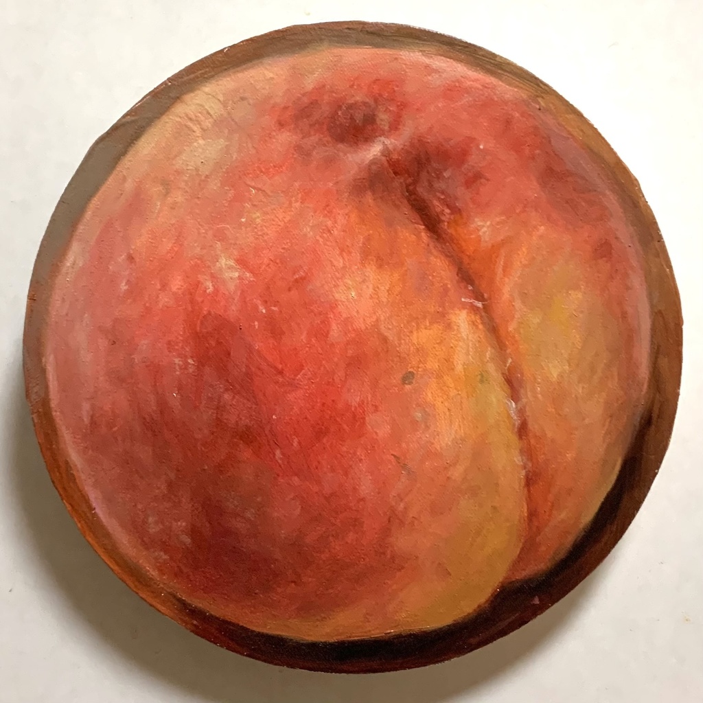 油絵　原画　桃