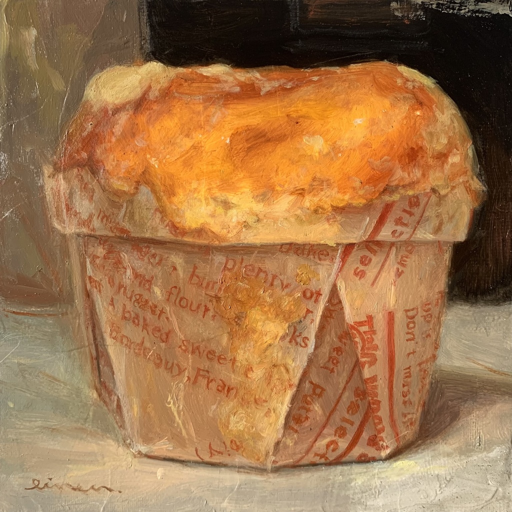 油絵　原画　カップケーキ