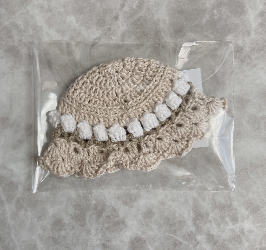 ぬい帽子(チューリップ×ミルクティー)