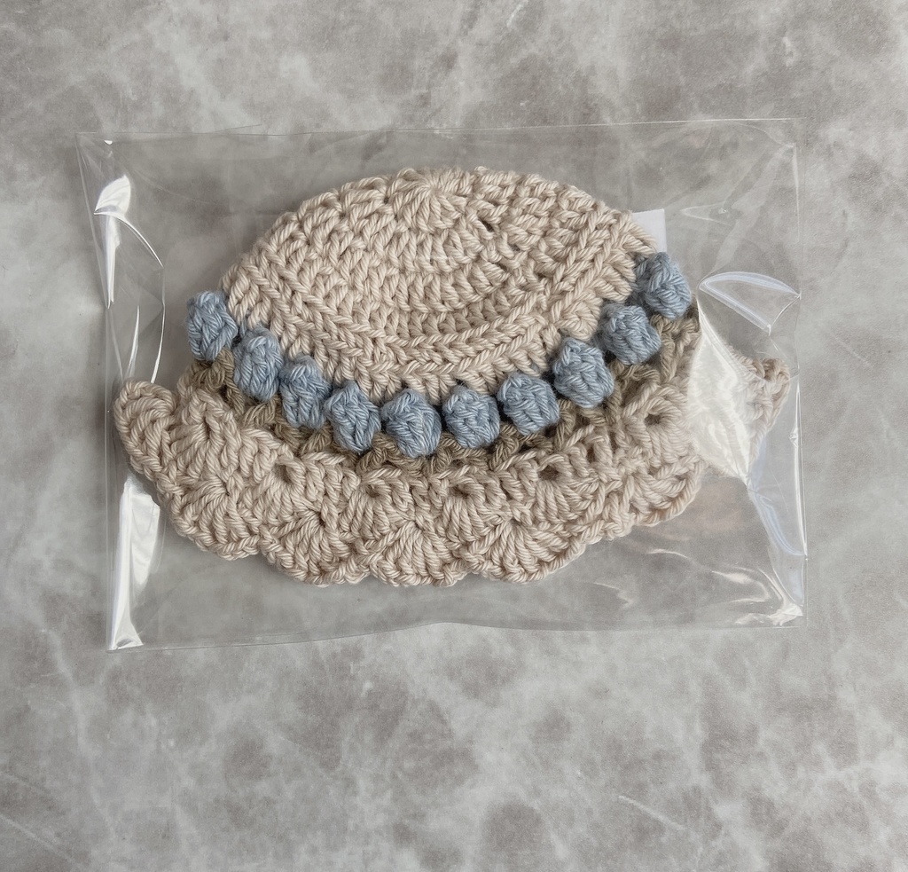 ぬい帽子(チューリップ×ミルクティー)