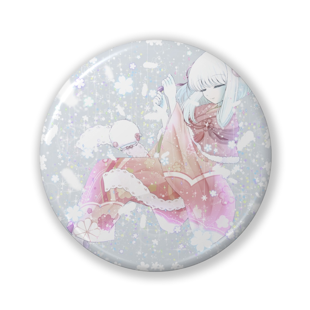 ひつじ缶バッジ