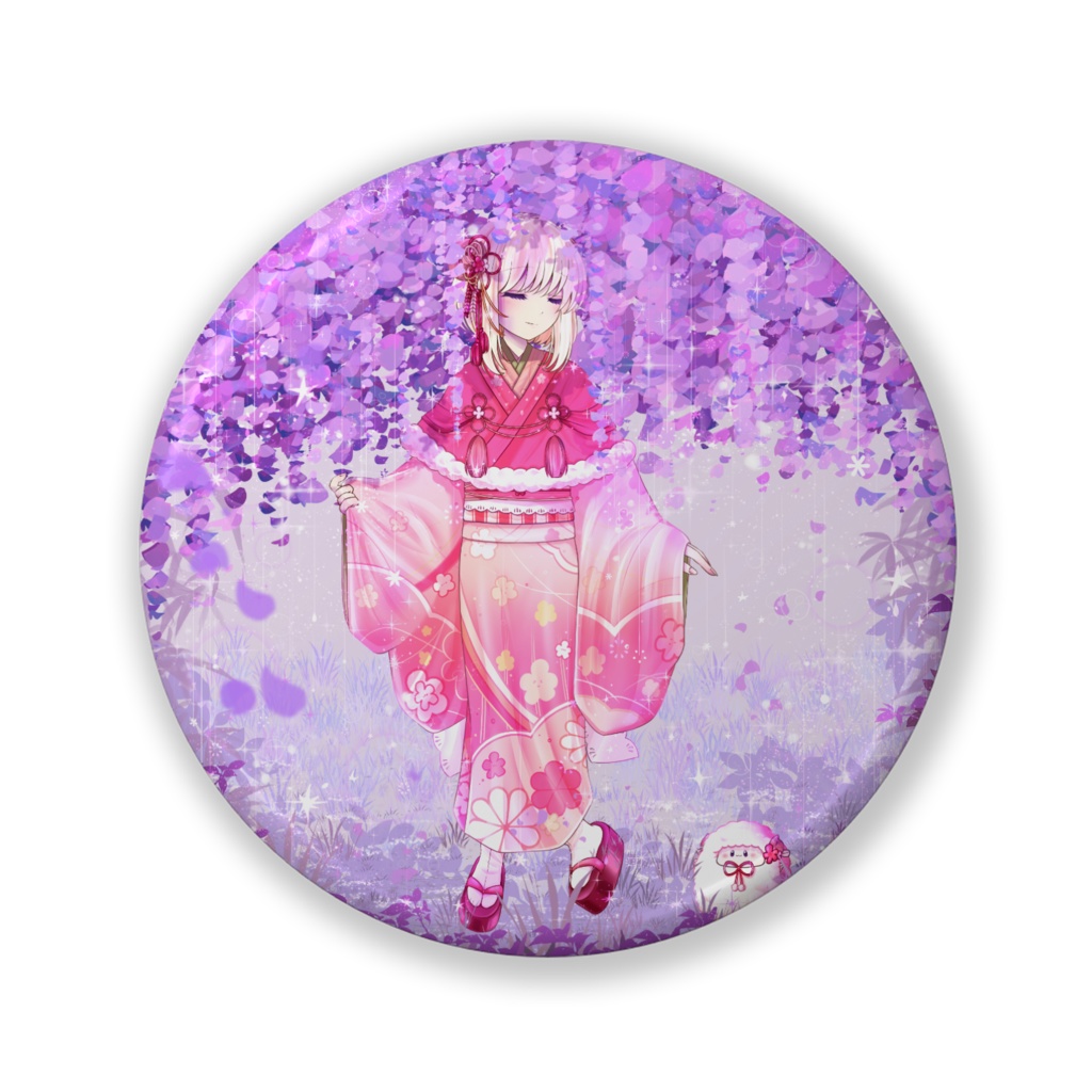 ひつじ缶バッジ