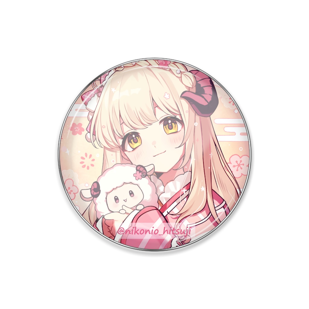 ひつじピンバッジ